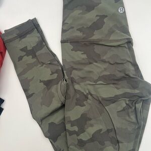 lululemon Align Green Camouflage Leggings